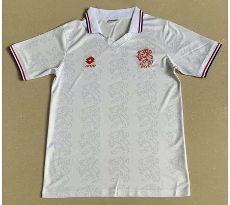 Netherlands 1995 Away White Soccer Jersey